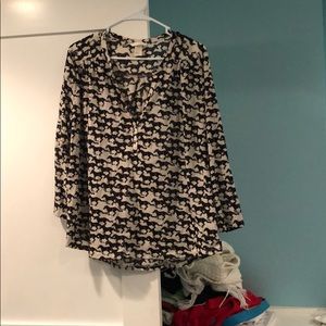 Black and White H&M Horse Top Size XL